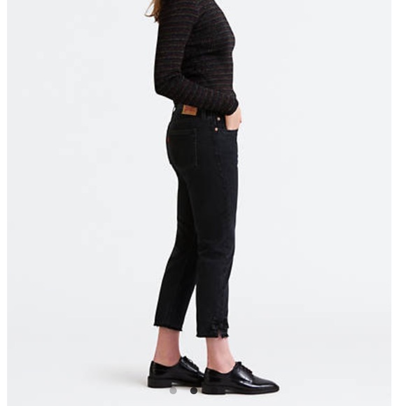 NWT Levi’s 501 Taper Cropped - Black - Picture 3 of 8